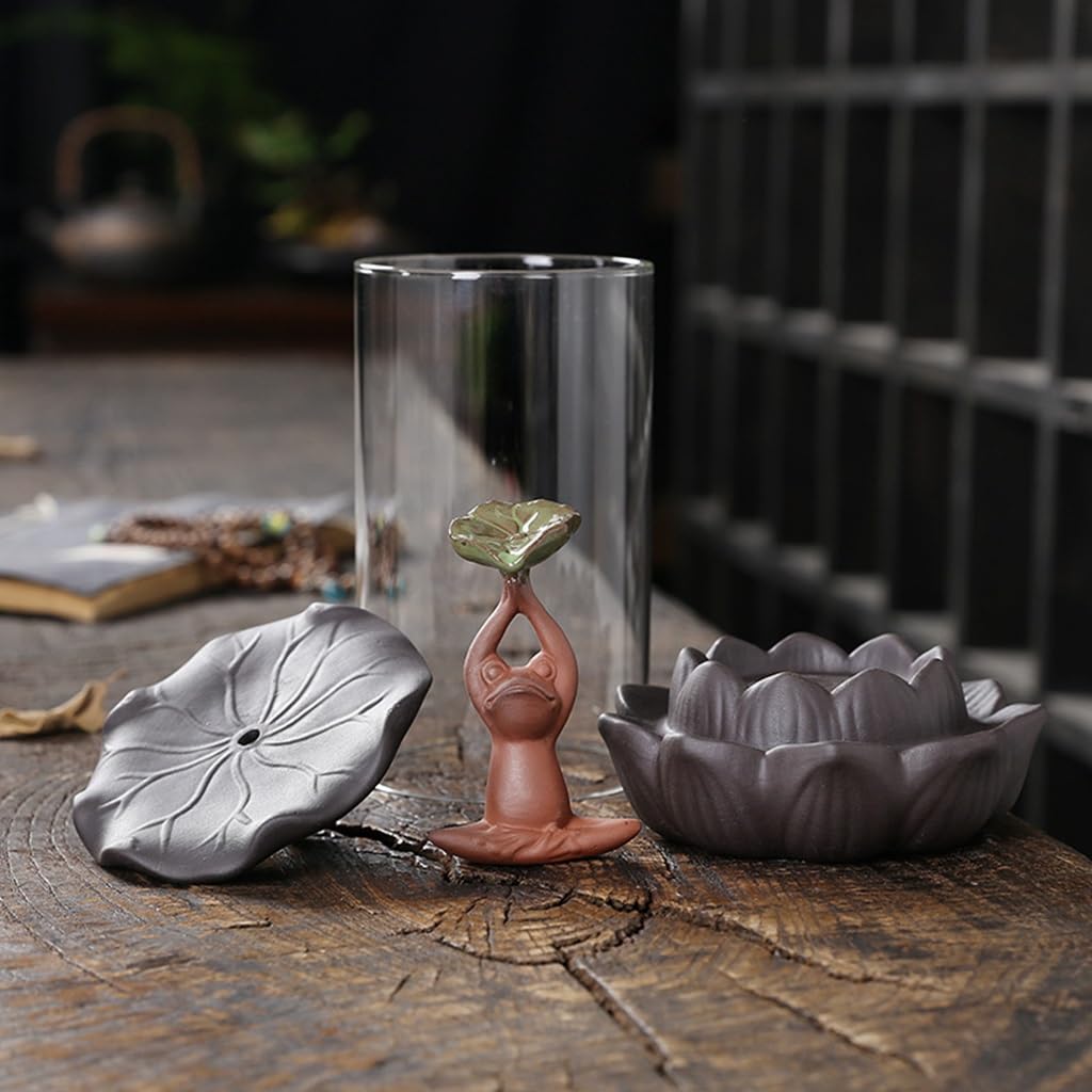 Amazon.com: LipomA Frog Incense Burner Windproof Hood Backflow